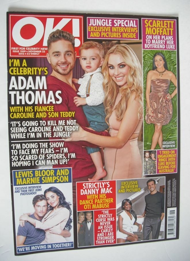 OK! magazine - Adam Thomas and Family cover (22 November 2016 - Issue 1059)