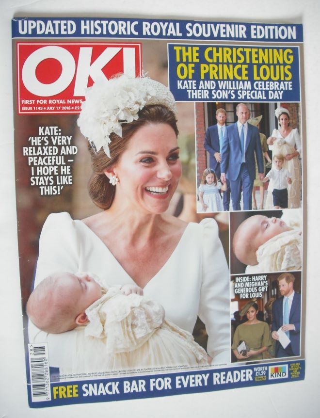 OK! magazine - Kate Middleton and Prince Louis cover (17 July 2018 - Issue 1143)