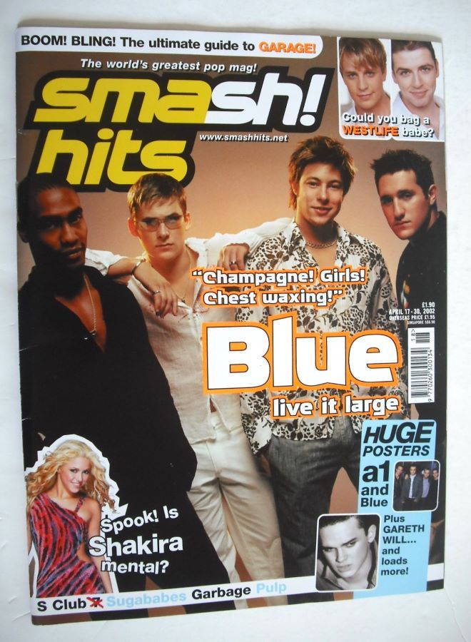Smash Hits magazine - Blue cover (17-30 April 2002)