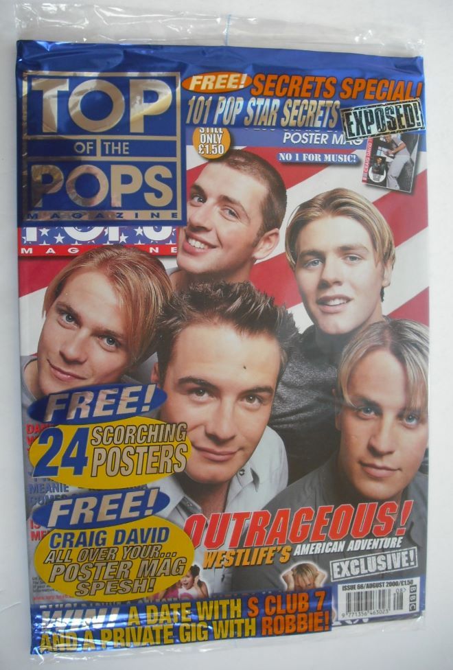 Top Of The Pops magazine - Westlife cover (August 2000)