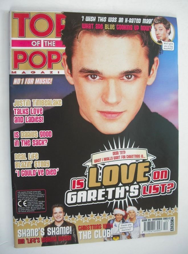 Top Of The Pops magazine - Gareth Gates cover (December 2002)