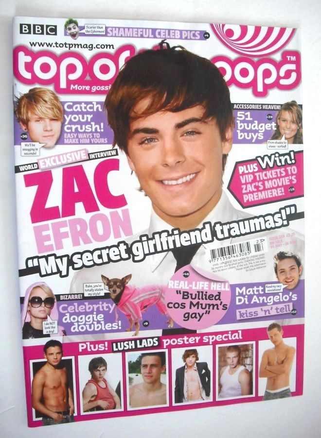 Top Of The Pops magazine - Zac Efron cover (30 May - 26 June 2007)