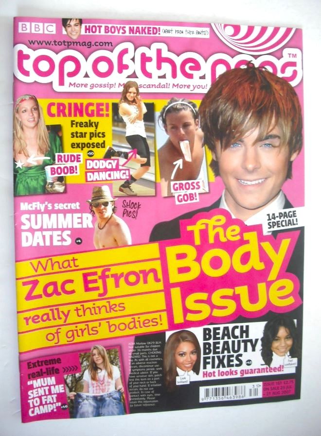 Top Of The Pops magazine - The Body Issue cover (25 July - 21 August 2007)