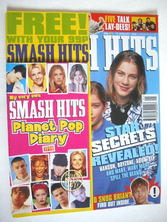 Smash Hits magazine - Hanson cover (1-13 January 1998)