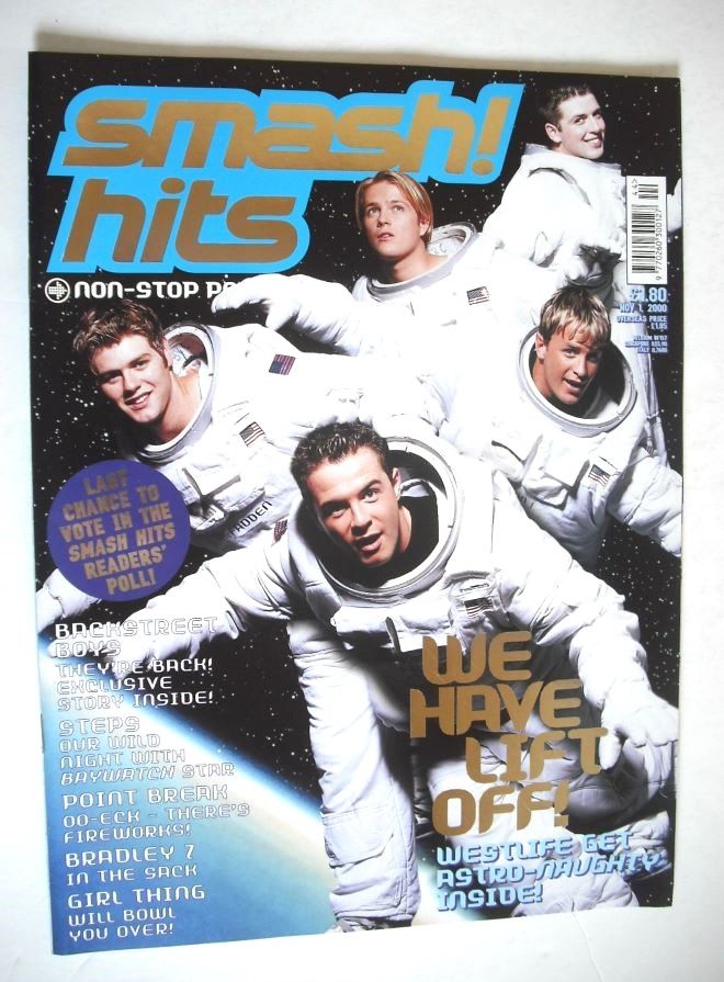 <!--2000-11-01-->Smash Hits magazine - Westlife cover (1 November 2000)