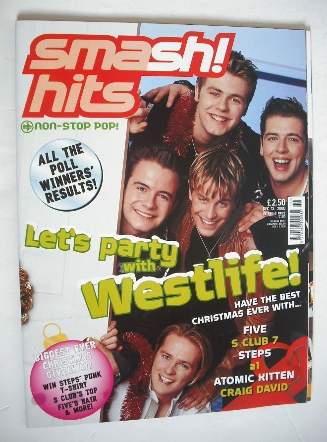 <!--2000-12-13-->Smash Hits magazine - Westlife cover (13 December 2000)