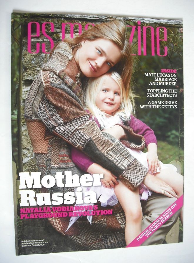 Evening Standard magazine - Natalia Vodianova and daughter Neva cover (11 September 2009)