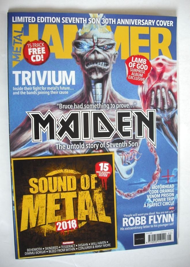 Metal Hammer magazine - Iron Maiden Limited Edition Seventh Son 30th Anniversary cover (May 2018 - Issue 308)