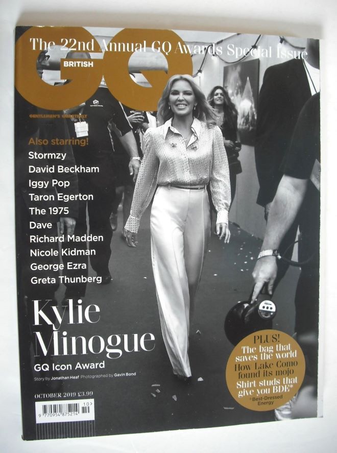 British GQ magazine - October 2019 - Kylie Minogue cover