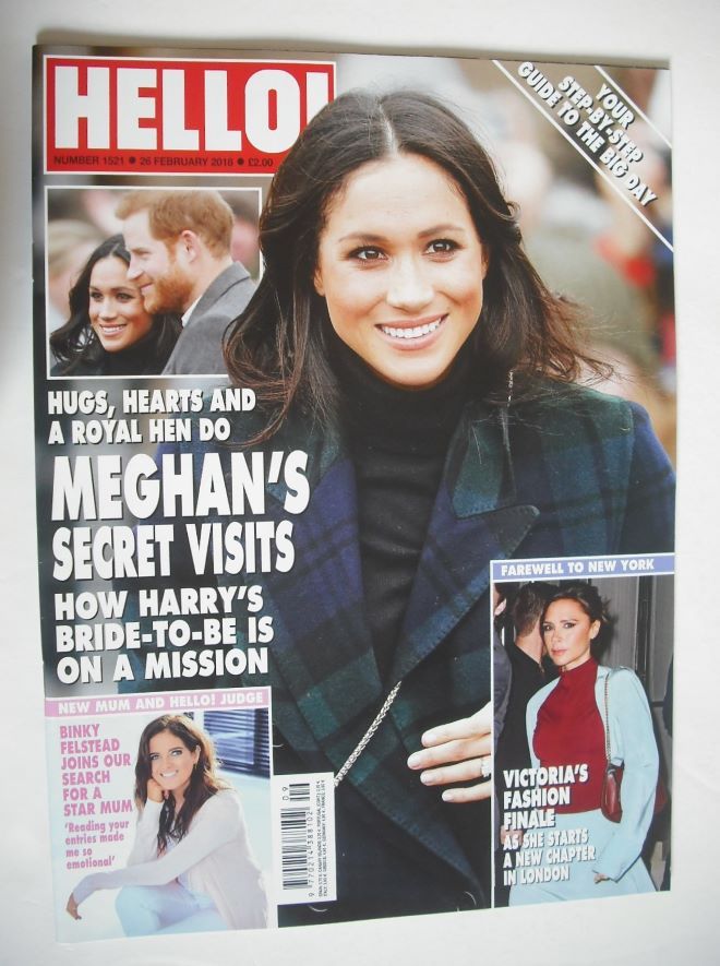 Hello! magazine - Meghan Markle cover (26 February 2018 - Issue 1521)