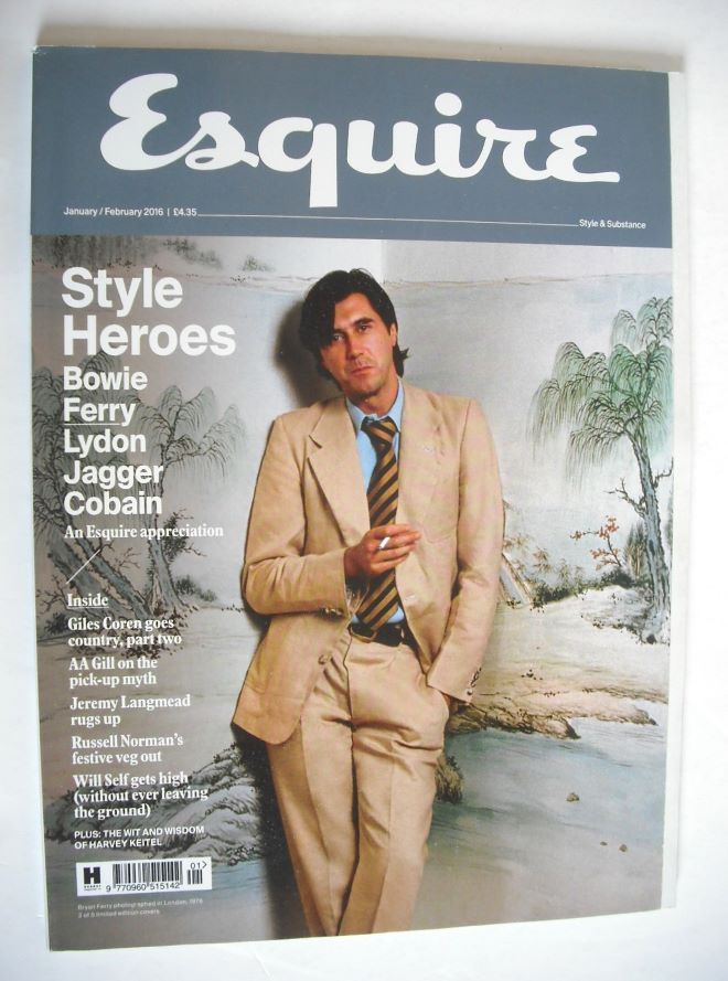 Esquire magazine - Bryan Ferry cover (January/February 2016)