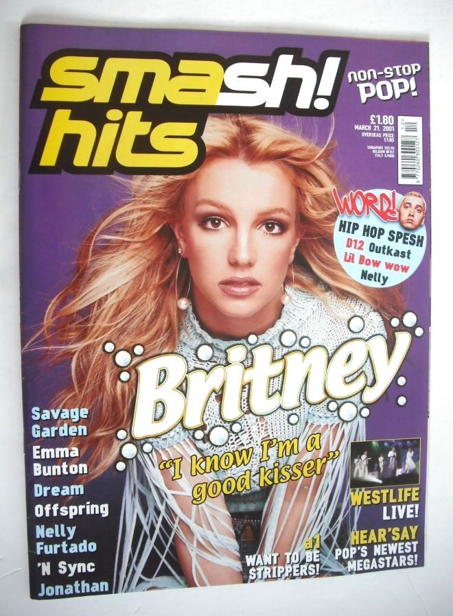 <!--2001-03-21-->Smash Hits magazine - Britney Spears cover (21 March 2001)
