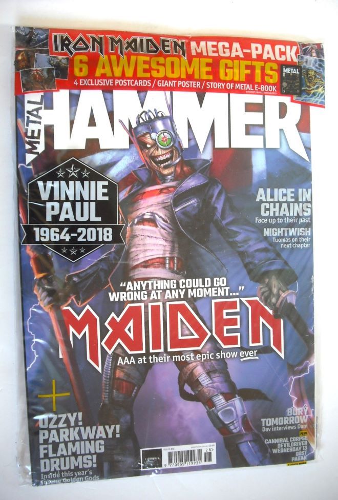 Metal Hammer magazine - Iron Maiden cover (Summer 2018 - Issue 312)