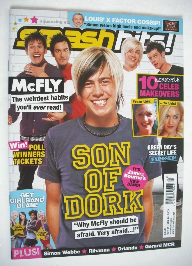 Smash Hits magazine - Son Of Dork cover (1-14 November 2005)
