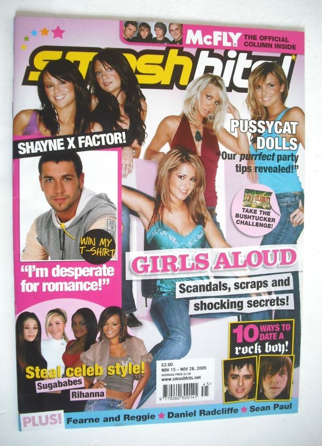 Smash Hits magazine - Girls Aloud cover (15-28 November 2005)