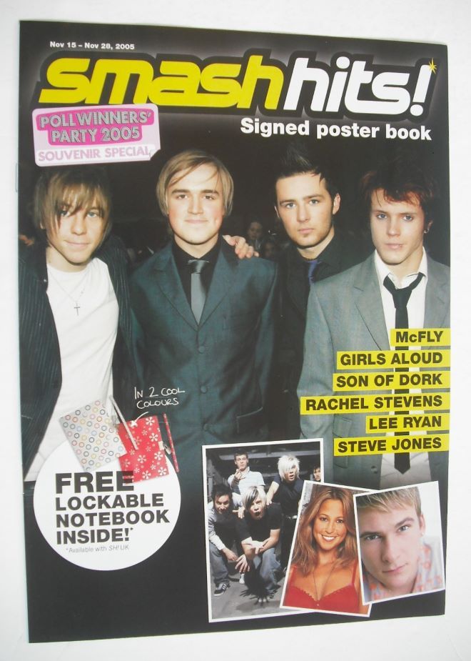 Smash Hits magazine - Girls Aloud cover (15-28 November 2005)