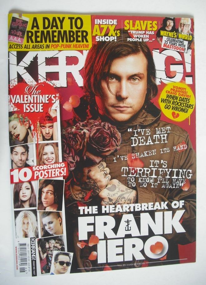 Kerrang magazine - Frank Iero cover (11 February 2017 - Issue 1657)