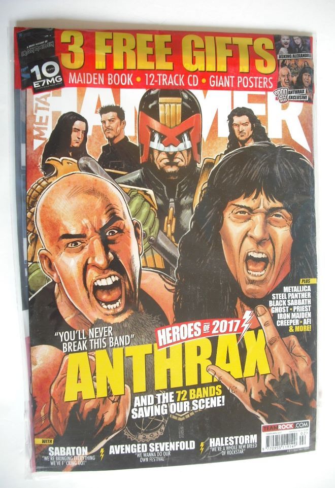 Metal Hammer magazine - Anthrax cover (February 2017)