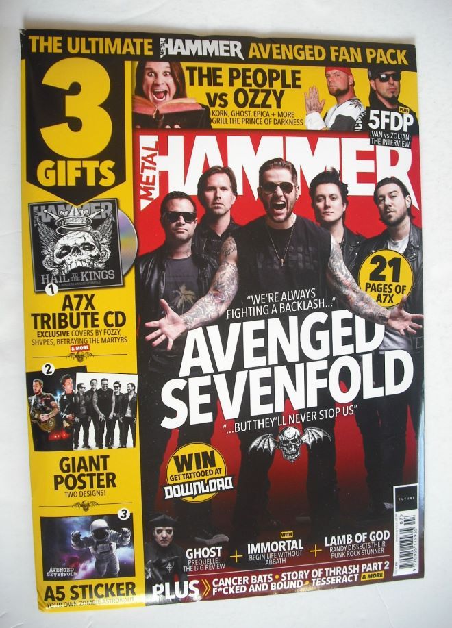 Metal Hammer magazine - Avenged Sevenfold cover (July 2018 - Issue 310)