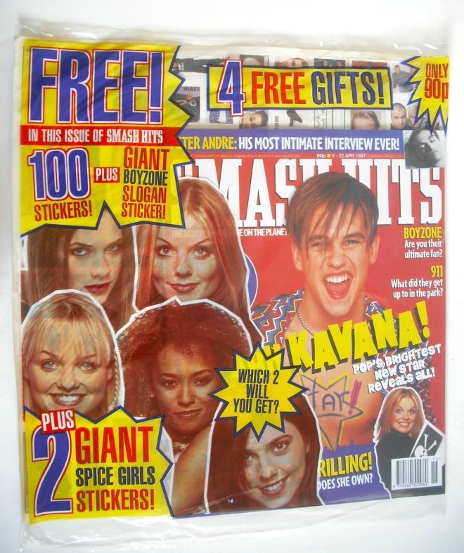 Smash Hits magazine - Kavana cover (9-22 April 1997)