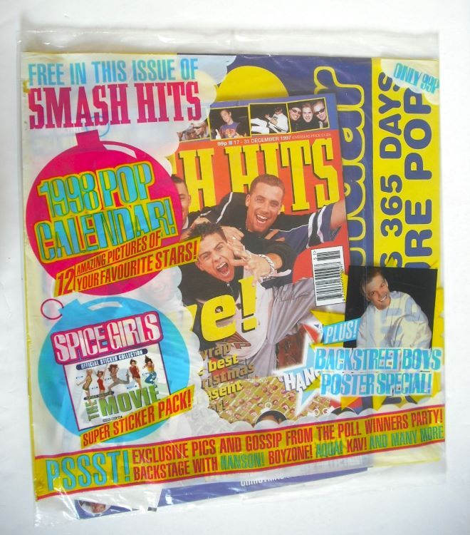 Smash Hits magazine - Five cover (17-31 December 1997)