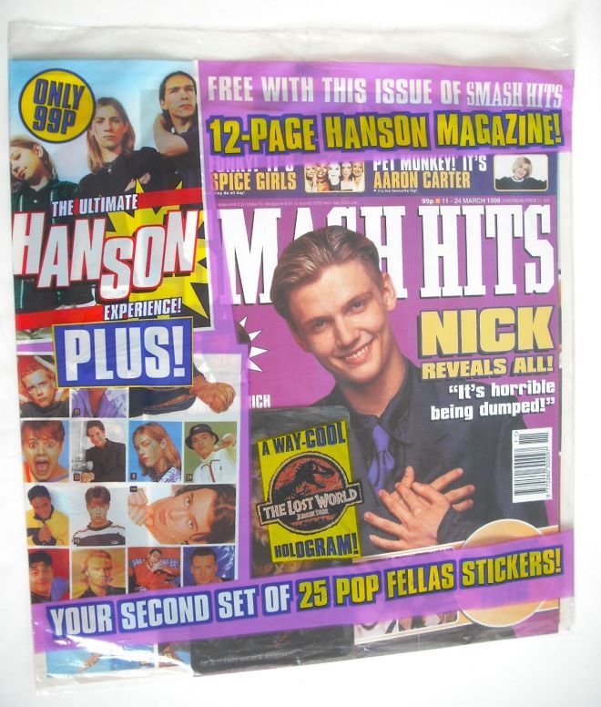 Smash Hits magazine - Nick Carter cover (11-24 March 1998)