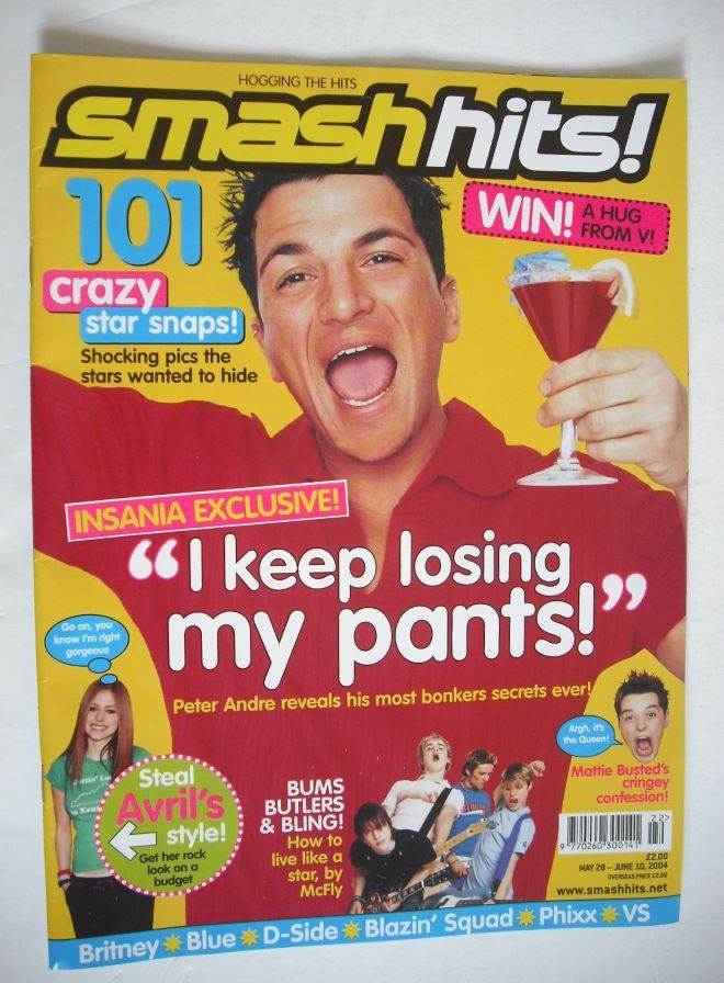<!--2004-05-28-->Smash Hits magazine - Peter Andre cover (28 May - 10 June 