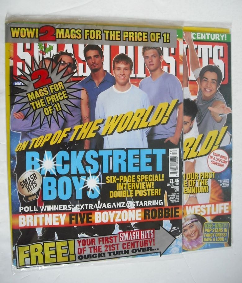 Smash Hits magazine - Backstreet Boys cover (15 December 1999)