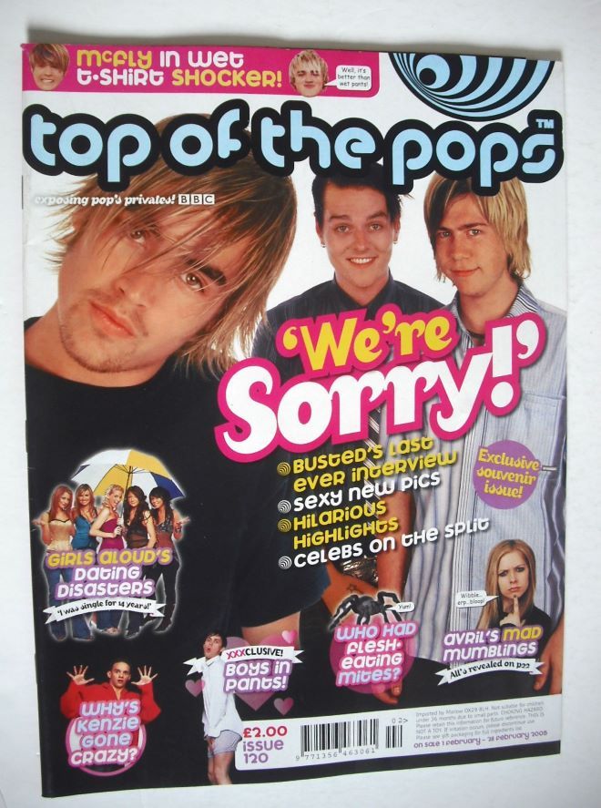 Top Of The Pops magazine - Busted cover (1-28 February 2005)