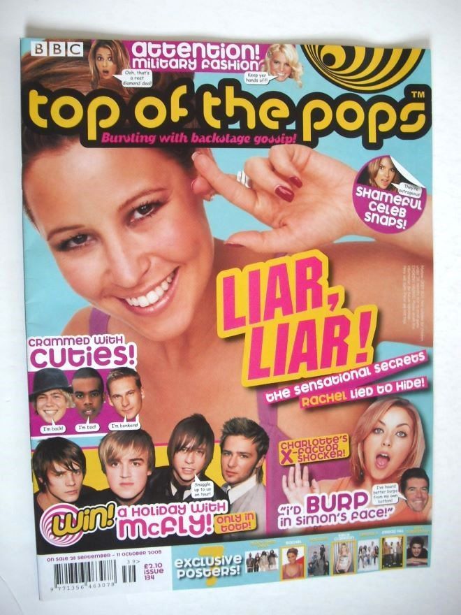 Top of the Pops magazine - Rachel Stevens cover (28 September 2005 - 11 October 2005)