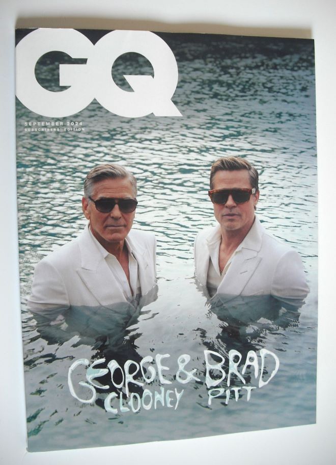 British GQ magazine - September 2024 - George Clooney and Brad Pitt cover (Subscriber's Issue)