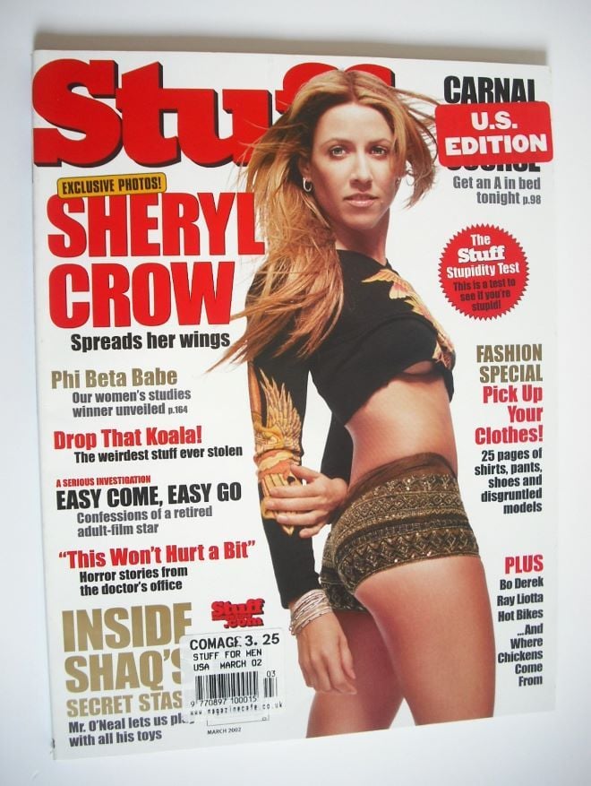 Stuff magazine - Sheryl Crow cover (March 2002 - US Edition)