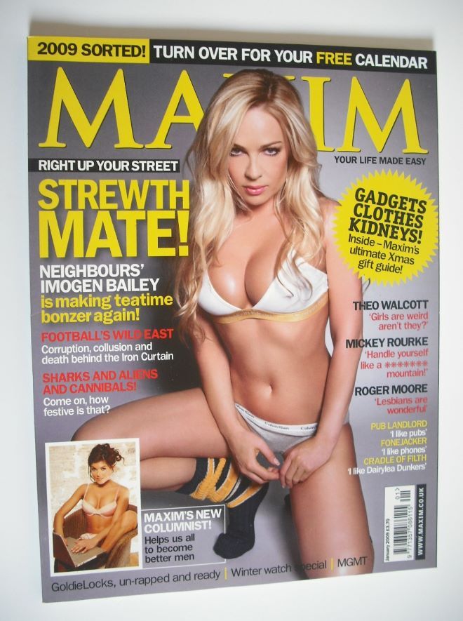 MAXIM magazine - Imogen Bailey cover (January 2009)
