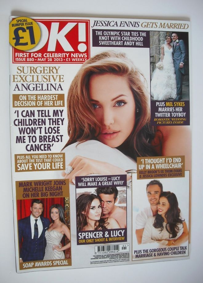 OK! magazine - Angelina Jolie cover (28 May 2013 - Issue 880)