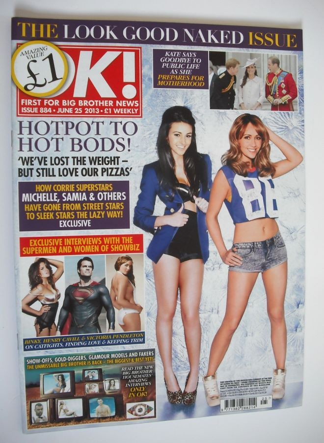 OK! magazine - Michelle Keegan and Samia Ghadie cover (25 June 2013 - Issue 884)