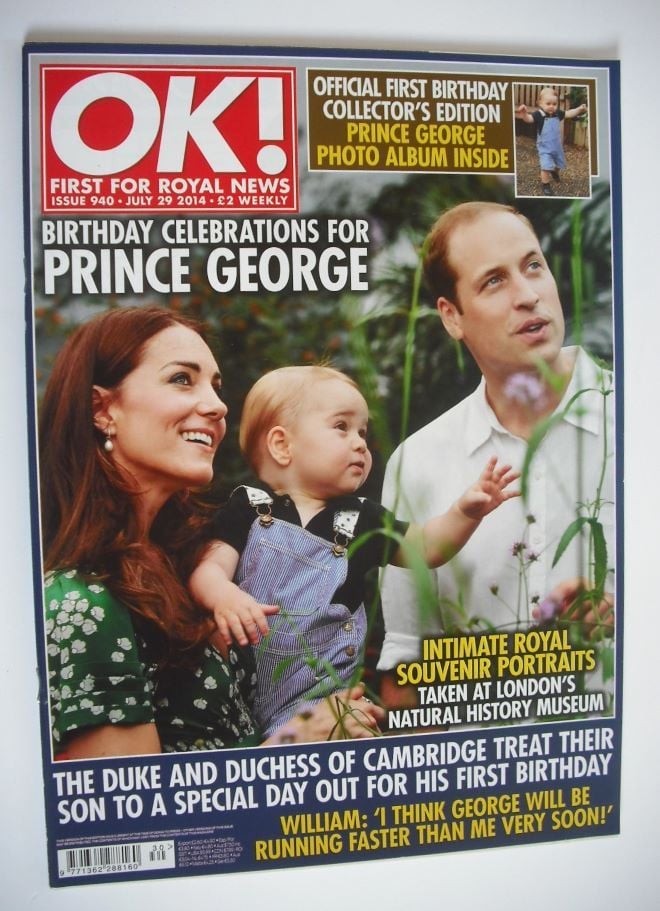OK! magazine - Prince William, Kate and George cover (29 July 2014 - Issue 940)