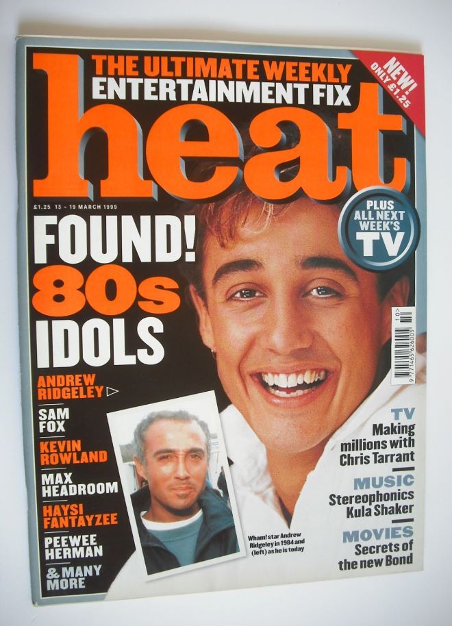 <!--1999-03-13-->Heat magazine - Andrew Ridgeley cover (3-19 March 1999)