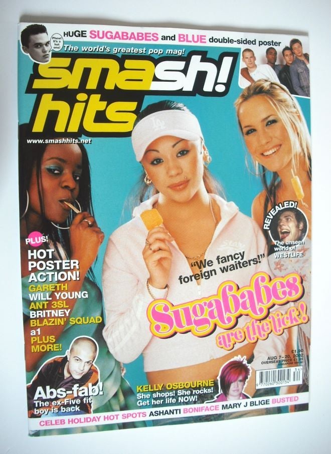 Smash Hits magazine - Sugababes cover (7-20 August 2002)