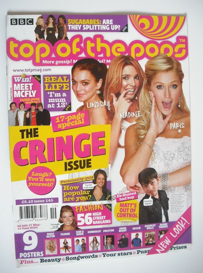 Top Of The Pops magazine - The Cringe cover (17 May - 13 June 2006)