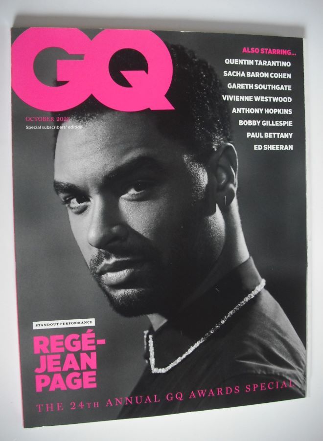 British GQ magazine - October 2021 - Rege-Jean Page cover (Special Subscribers' Edition)