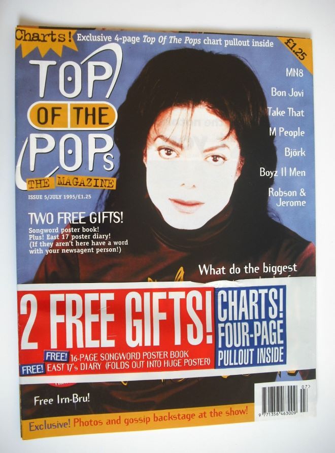 Top Of The Pops magazine - Michael Jackson cover (July 1995)