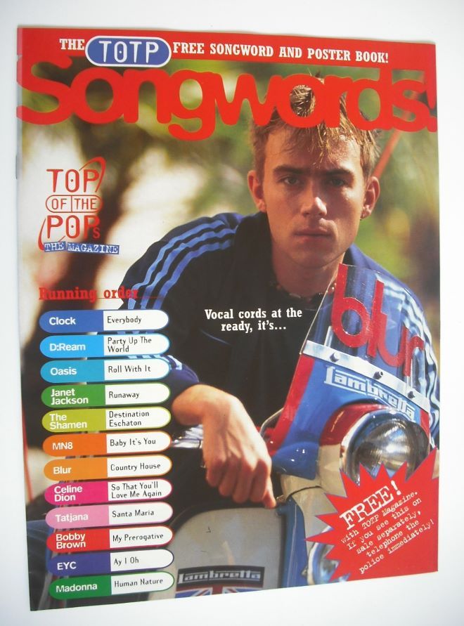 Top Of The Pops magazine - Boyzone cover (September 1995)