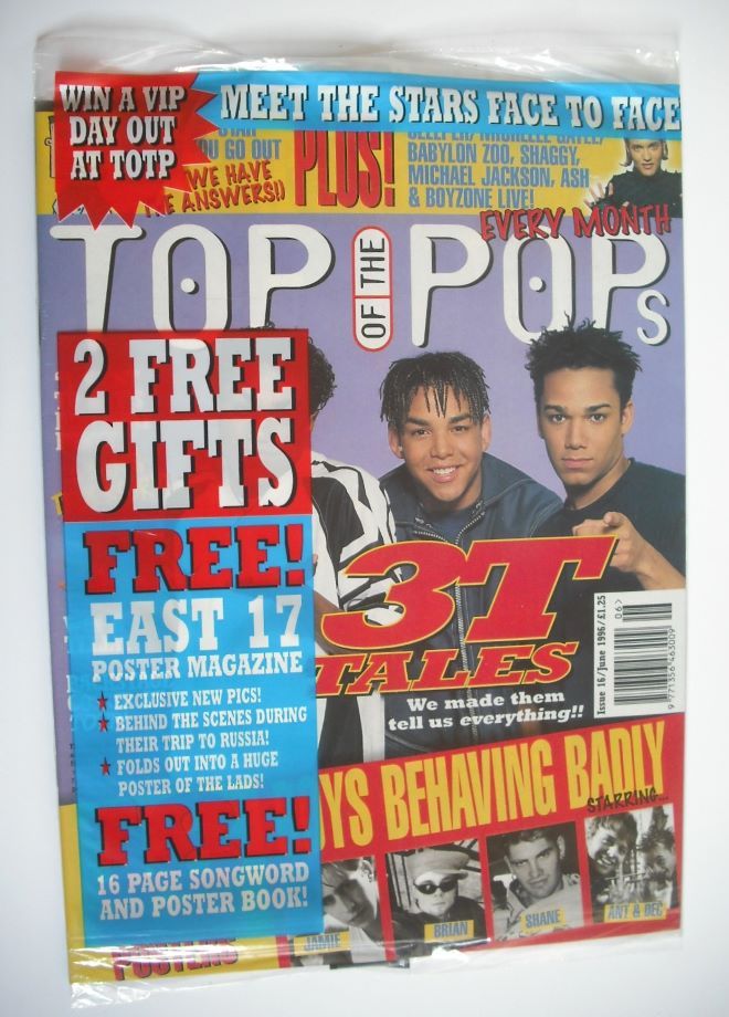 Top Of The Pops magazine - 3T cover (June 1996)