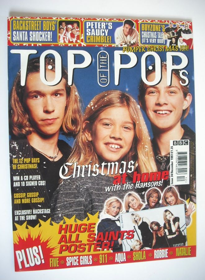 Top Of The Pops magazine - Hanson cover (December 1997)