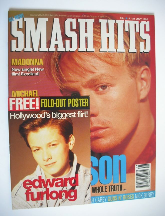 Smash Hits magazine - Jason Donovan cover (8-21 July 1992)