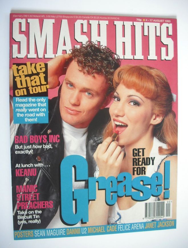 Smash Hits magazine - Debbie Gibson and Craig McLachlan cover (4-17 August 1993)