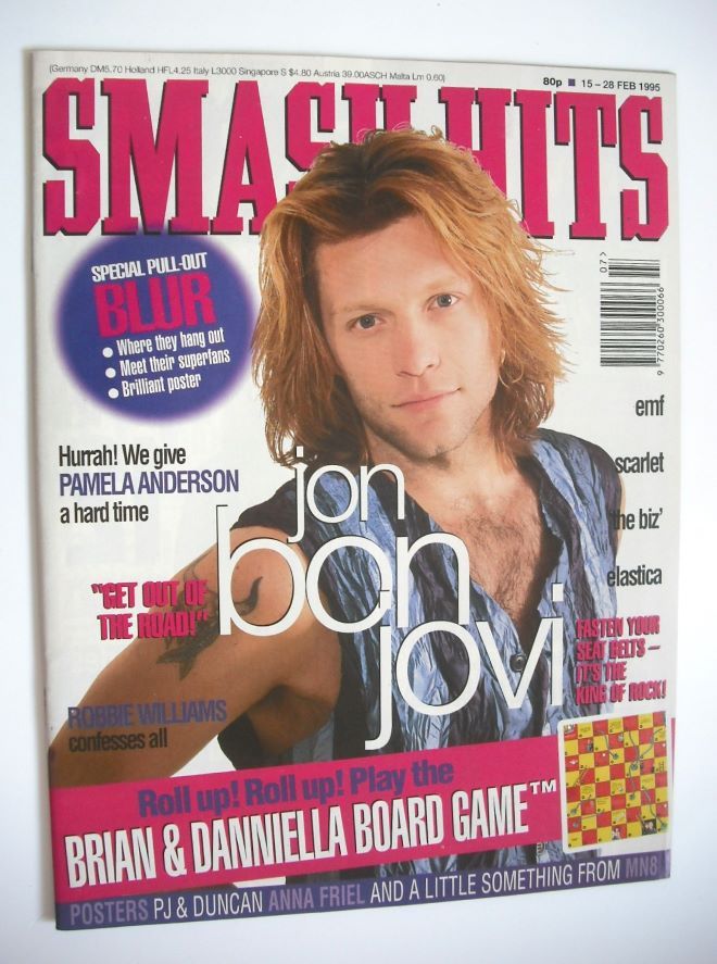 Smash Hits magazine - Jon Bon Jovi cover (15-28 February 1995)