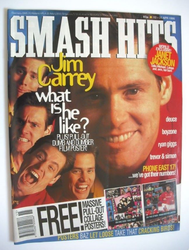 Smash Hits magazine - Jim Carrey cover (12-25 April 1995)