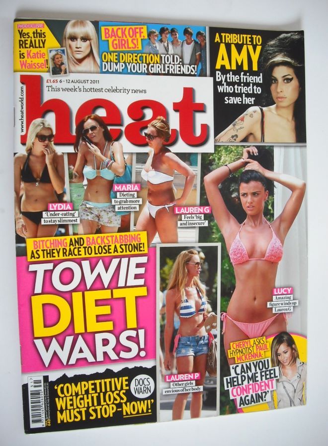 Heat magazine - TOWIE Diet Wars! cover (6-12 August 2011)