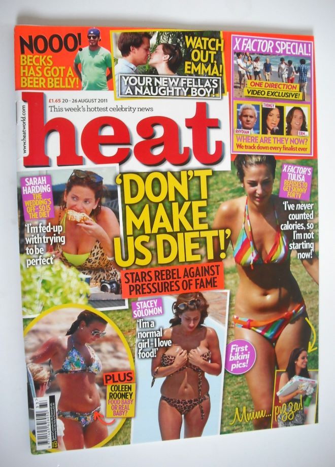 Heat magazine - Don't Make Us Diet! cover (20-26 August 2011)